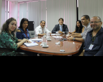 Juiz Auxiliar da Presidência Bruno Motejunas em reunião com equipe da Gestão Documental