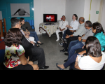 Servidores participaram da roda de conversa sobre pressão arterial