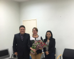Desembargadora Solange Castro Cordeiro, juiz titular Maurílio Néris e  e juíza substituta Angelina Moreira.