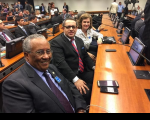 Desembargador Lorival Ferreira dos Santos (TRT15-Campinas), desembargador James Magno Araújo Farias (presidente do TRT16-MA) e desembargadora Maria de Lourdes Leiria (corregedora regional do TRT12-SC) durante a votação da CMO (14/12).