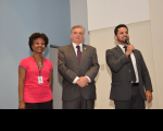 Juiz Paulo Fernando da Silva Santos Junior, desembargador Gerson Oliveira Costa Filho servidora Anícia de Jesus Ewerton
