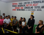 Juíza Núbia Bogéa (conjunto preto), ao lado da prefeita Iracema Vale e servidores do Município de Urbano Santos