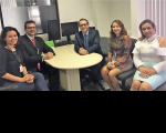Aline Lobato, Marcelo Mizerani, desembargador James Magno, Joselena Pereira e Rosely Ribeiro.