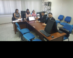 Procuradora Renata, juíza Márcia,  servidora Maria Bethânia, secretário José Antonio e procurador Bruno