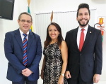 Desembargador James Magno, juíza Socorro Almeida e procurador Luciano Aragão.