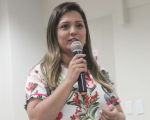 Juíza Roberta Carvalho explicou os métodos de conciliação dos CEJUSCs