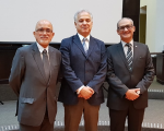 Da esquerda para a direita: desembargadores Samuel Lima, Wilson Fernandes e Paulo Pimenta.