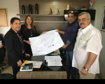 diretor-geral Celson Costa, desembargadora Solange, secretário Canindé e consultor Manuel e o projeto de trânsito para a área
