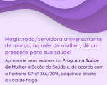 Seção de Saúde do TRT-MA destaca importância da campanha "Março Lilás"
