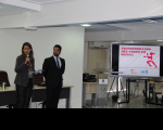 A diretora da EJUD16, desembargadora Márcia Andrea, fez a abertura do curso ao lado do coordenador da EJUD16, juiz Paulo Fernando
