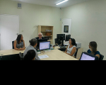 Corregedor Américo Bedê, juíza Socorro Almeida, e servidores da Corregedoria e da VT no encerramento da correição
