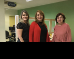 Presidenta Solange entre Adriana Ramos, assessora do CEJUSC, e a titular da 6ª VT de São Luís, Juacema Aguiar - CEJUSC (6ª VT)