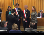 Desembargadora Márcia Andrea, ministros Luiz Philippe e Augusto César, presidenta Solange Cordeiro