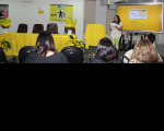 Marilda abriu o evento com um texto de exaltação à vida