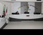 Procuradora Márcia, ao lado do desembargador Gérson de Oliveira, agradeceu pela recepção no TRT