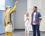 Encenação da peça teatral "As Bem-Aventuranças" coordenada pelachefa da Seção de Saúde, Marilda Amorim, levou a uma reflexão sobre o evangelho