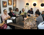 Juíza Liliana Bouéres coordenou a reunião no TRT
