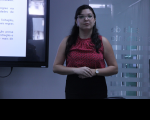 Servidora Laena foi responsável pela exposição teórica do curso