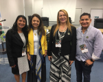 Servidora Edvânia Kátia, juíza do TRT4-RS Anita Job Lübbe (presidente do MEMOJUTRA), desembargadora Solange Castro Cordeiro (presidenta do TRT16-MA) e servidor José Antonio Gomes.