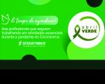 É tempo de agradecer! Aos profissionais que seguem trabalhando em atividades essenciais durante a pandemia do Coronavírus.