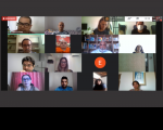 Imagem com fotos dos gestores que participaram da reunião 