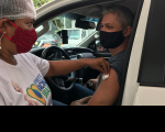 Imagem relativa à notícia sobre vacinação contra a Influenza e o Sarampo, realizada no dia 2 de julho, no Fórum Astolfo Serra