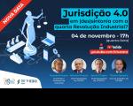 Banner Jurisdição 4.0 com imagem do evento e fotos e nomes dos palestrantes.