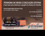 Banner de divulgação da capacitação em tons de marrom, laranja e branco.