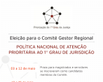 Arte com as datas de inscrição e votação para escolha de membros do Comitê