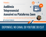 Arte do CSJT sobre a palestra.