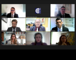 Imagem referente à apresentação do presidente do TRT-MA no curso de formação inicial de magistrados e magistradas