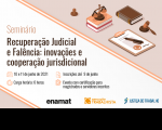 Identidade visual do Seminário Recuperação Judicial e Falência: inovações e cooperação jurisdicional 