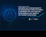 Imagem com fundo preto, cadeado azul e título do evento branco.