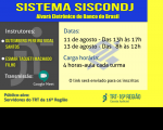 Imagem relativa ao curso SISTEMA SISCONDJ que será realizado pela EJUD16