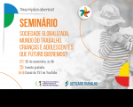 Arte do TST para a notícia sobre Seminário de Combate ao Trabalho Infantil