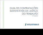 Imagem da capa do Guia de Contratações Sustentáveis do CSJT