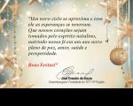 Imagem com texto da mensagem de Boas Festas do presidente do TRT-MA