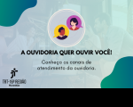 Imagem com fundo verde claro e cantoneiras em verde escuro no topo à esquerda e na base à direita. No centro balões de conversa coloridos e a chamada da campanha. No canto inferior esquerdo, a logomarca do Tribunal na versão preta.