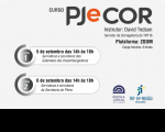 Imagem em fundo cinza claro com textos sobre o evento nas cores preta e laranja. Abaixo, logomarcas da Escola Judicial e TRT da 16ª Região.