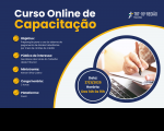 Arte nas cores azul e branco. Com a informação: CURSO ONLINE DE CAPACITAÇÃO. Apresenta ainda a data: 27 de março de 2025. Horário das 14h às 16h. E a logo do TRT16