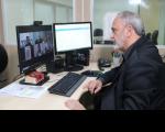 Foto mostra o juiz Paulo Mont'Alverne coordenador do CEJUSC em audiência telepresencial durante a 9ª Semana Nacional de Concialiação