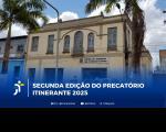 Arte com a foto da fachada da VT de Pinheiro - um casarão. Na parte inferior a informação: Segunda edição do Precatório Itinerante 2025