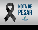 Arte com fundo cinza. Ao centro a informação: NOTA DE PESAR  e na parte inferior a logomarca do TRT-16